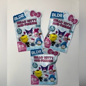 NEW! x3 BLDR Hello Kitty & Friends: Series 3 buildable minifigure blind bags